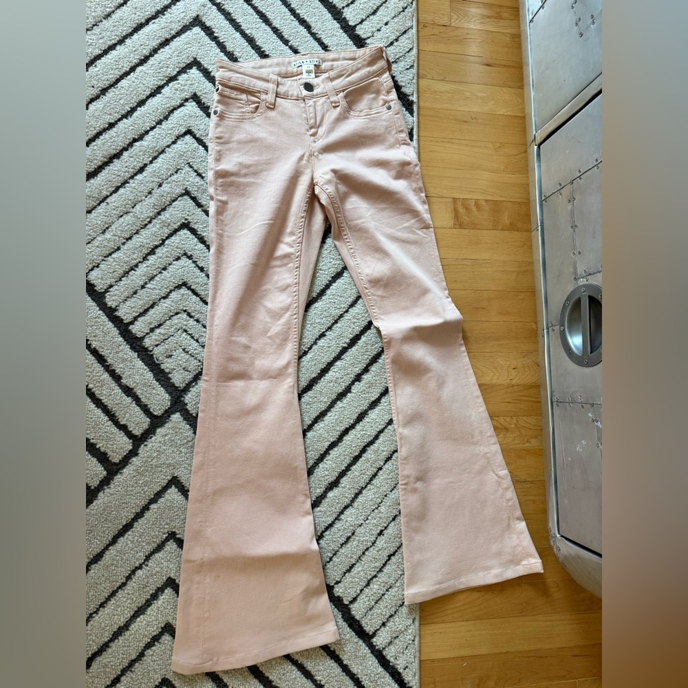 Alice and Olivia Pink Flared Jeans